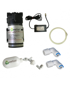 Wellon 100 GPD RO Booster Pump Combo Kit with SMPS, Float Valve, Fittings & 2 Meter Pipe